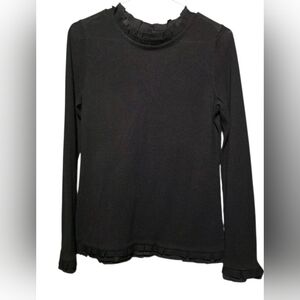 Vineyard Vines Black 100% Merino Wool Sweater Size Small EUC PTP 20